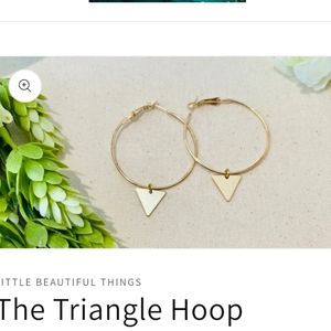 The triangle hoop earrings